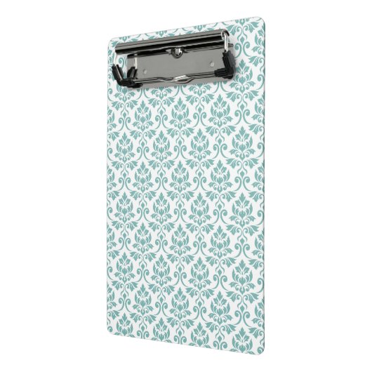 Feuille Damask Blauwgroen Pattern Mini Klembord (Angled2)