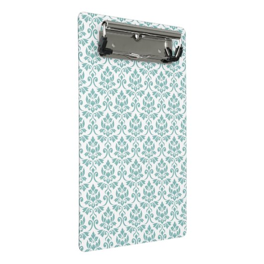 Feuille Damask Blauwgroen Pattern Mini Klembord (Schuin)