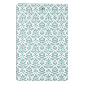 Feuille Damask Blauwgroen Pattern Mini Klembord (Achterkant)