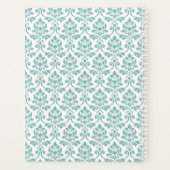 Feuille Damask Blauwgroen Pattern Planner (Achterkant)