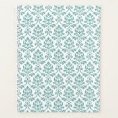 Feuille Damask Blauwgroen Pattern Planner (Voorkant)