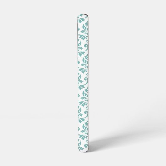 Feuille Damask Blauwgroen Pattern Samsung Galaxy Hoesje (Linkerkant)