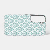 Feuille Damask Blauwgroen Pattern Samsung Galaxy Hoesje (Achterkant horizontaal)