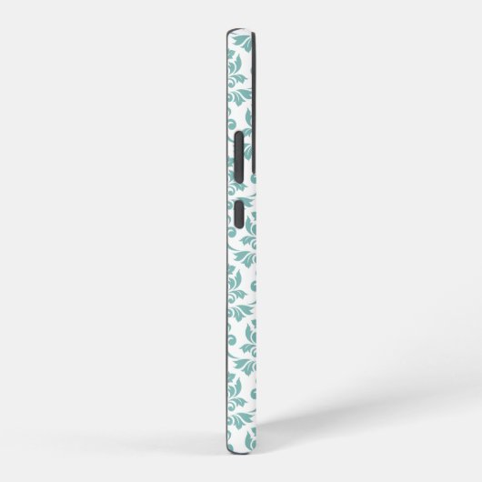 Feuille Damask Blauwgroen Pattern Samsung Galaxy Hoesje (Rechterkant)