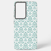 Feuille Damask Blauwgroen Pattern Samsung Galaxy Hoesje (Achterkant)