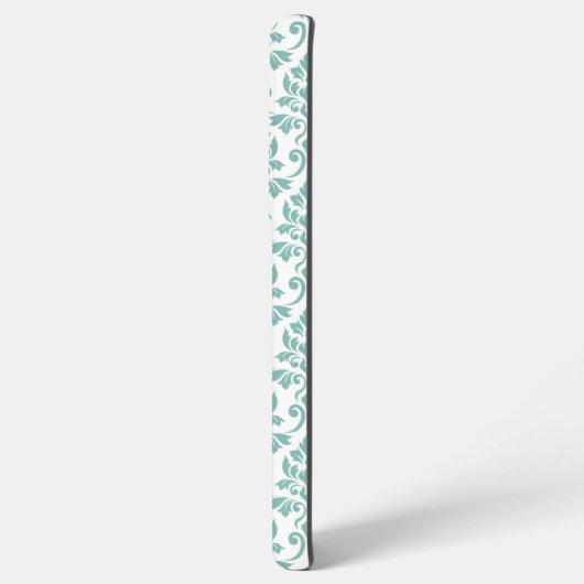 Feuille Damask Blauwgroen Pattern Samsung Galaxy Hoesje (Achterkant horizontaal)