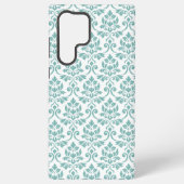 Feuille Damask Blauwgroen Pattern Samsung Galaxy Hoesje (Achterkant)