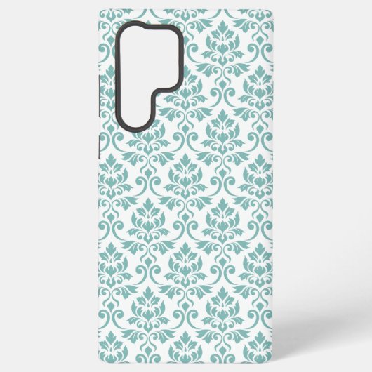 Feuille Damask Blauwgroen Pattern Samsung Galaxy Hoesje (Achterkant)