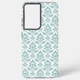 Feuille Damask Blauwgroen Pattern Samsung Galaxy Hoesje