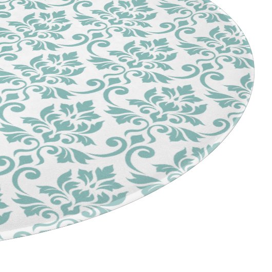 Feuille Damask Blauwgroen Pattern Snijplank (Hoek)