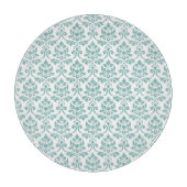 Feuille Damask Blauwgroen Pattern Snijplank (Voorkant)