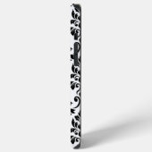 Feuille Damask Lg Patroon Zwart op Wit iPhone Hoesje (Linkerkant)