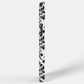 Feuille Damask Lg Patroon Zwart op Wit iPhone Hoesje (Rechterkant)