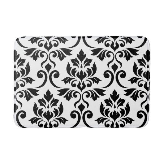 Feuille Damask LG Pattern Black Badmat (Voorkant)