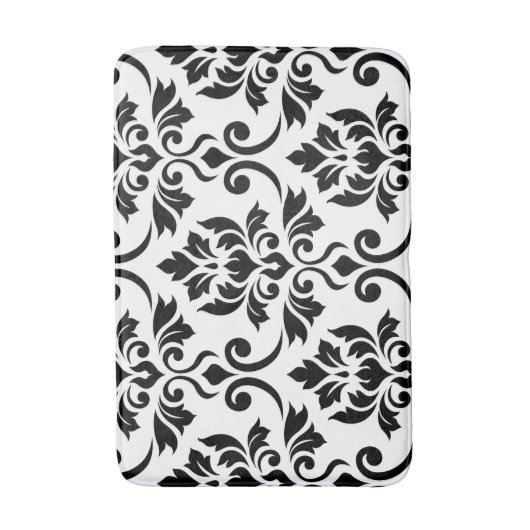 Feuille Damask LG Pattern Black Badmat (Voorkant Verticaal)