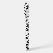 Feuille Damask LG Pattern Zwart op Wit iPhone Hoesje (Linkerkant)