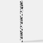 Feuille Damask LG Pattern Zwart op Wit iPhone Hoesje (Rechterkant)