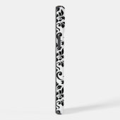 Feuille Damask LG Pattern Zwart op Wit iPhone Hoesje (Rechterkant)