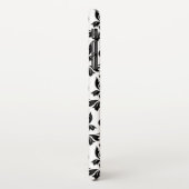 Feuille Damask LG Pattern Zwart op Wit iPhone Hoesje (Linkerkant)