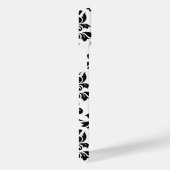 Feuille Damask LG Pattern Zwart op Wit iPhone Hoesje (Rechterkant)