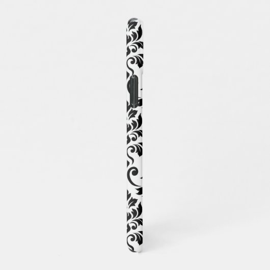 Feuille Damask LG Pattern Zwart op Wit iPhone Hoesje (Rechterkant)