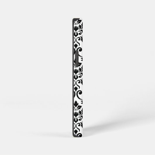 Feuille Damask LG Pattern Zwart op Wit iPhone Hoesje (Rechterkant)