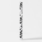 Feuille Damask LG Pattern Zwart op Wit iPhone Hoesje (Linkerkant)