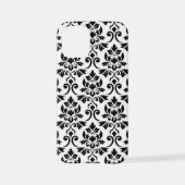 Feuille Damask LG Pattern Zwart op Wit iPhone Hoesje (Achterkant)