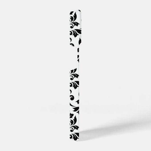 Feuille Damask LG Pattern Zwart op Wit iPhone Hoesje (Rechterkant)