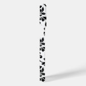 Feuille Damask LG Pattern Zwart op Wit iPhone Hoesje (Rechterkant)
