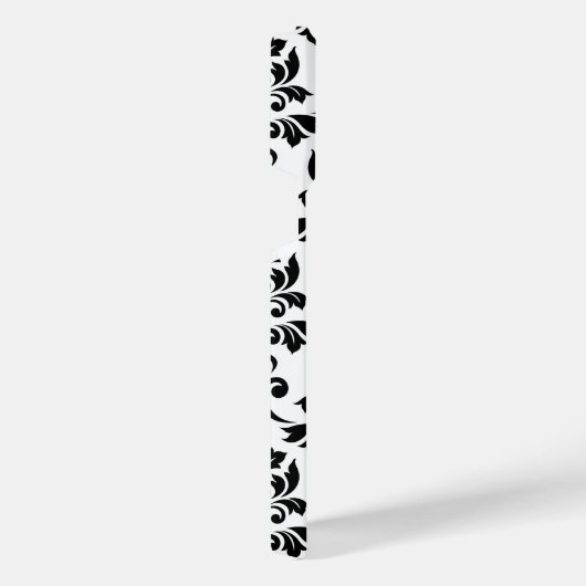 Feuille Damask LG Pattern Zwart op Wit iPhone Hoesje (Rechterkant)