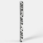 Feuille Damask LG Pattern Zwart op Wit Samsung Galaxy Hoesje (Rechterkant)