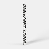 Feuille Damask LG Pattern Zwart op Wit Samsung Galaxy Hoesje (Rechterkant)