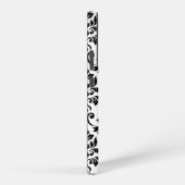 Feuille Damask LG Pattern Zwart op Wit Samsung Galaxy Hoesje (Rechterkant)