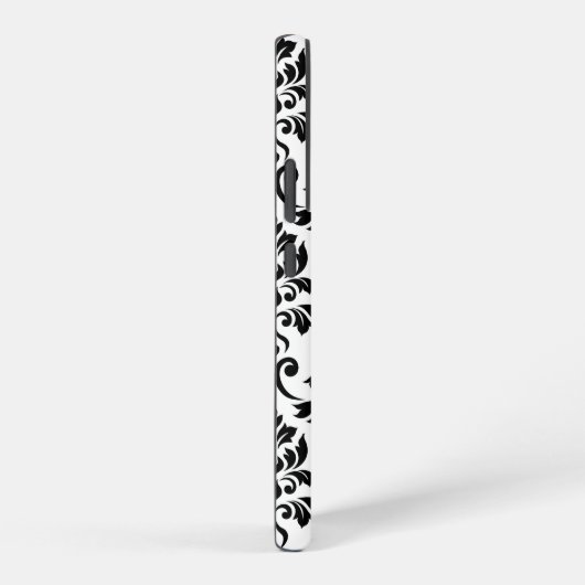 Feuille Damask LG Pattern Zwart op Wit Samsung Galaxy Hoesje (Rechterkant)