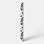 Feuille Damask LG Pattern Zwart op Wit Samsung Galaxy Hoesje (Linkerkant)