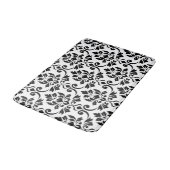 Feuille Damask Pattern Black Badmat (Gekanteld)