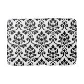 Feuille Damask Pattern Black Badmat (Voorkant)