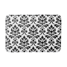 Feuille Damask Pattern Black Badmat