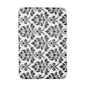 Feuille Damask Pattern Black Badmat (Voorkant Verticaal)