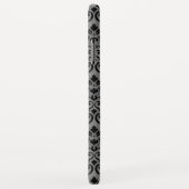 Feuille Damask Pattern Black op Grey Case-Mate iPhone Case (Achterkant/rechts)
