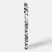 Feuille Damask Pattern Black op White Case-Mate iPhone Case (Achterkant / Links)