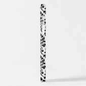 Feuille Damask Pattern Black op White iPhone Hoesje (Linkerkant)