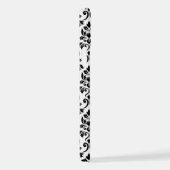 Feuille Damask Pattern Black op White iPhone Hoesje (Rechterkant)