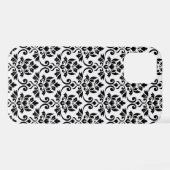 Feuille Damask Pattern Black op White iPhone Hoesje (Achterkant horizontaal)