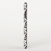 Feuille Damask Pattern Black op White iPhone Hoesje (Rechterkant)