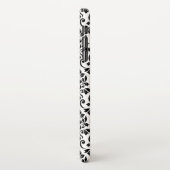 Feuille Damask Pattern Black op White iPhone Hoesje (Linkerkant)