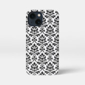 Feuille Damask Pattern Black op White iPhone Hoesje (Achterkant)