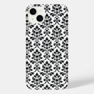 Feuille Damask Pattern Black op White