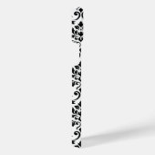 Feuille Damask Pattern Black op White iPhone Hoesje (Rechterkant)